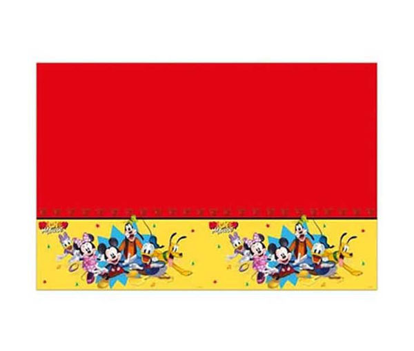 Tovaglia Topolino Mickey Jump Into Fun 120x180 cm in plastica per festa di compleanno