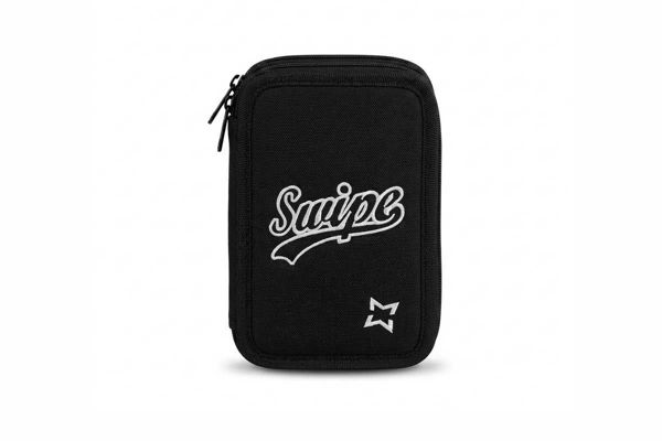 Astuccio 3 Zip Swipe Glitter Nero