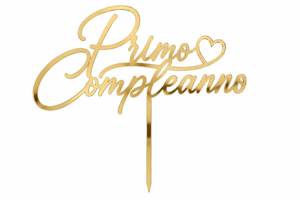Immagine di Cake Topper Primo Compleanno in plexiglass