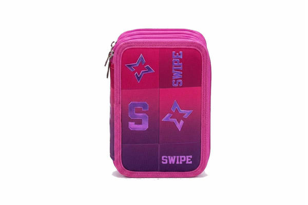 Astuccio 3 Zip Swipe Trendy Viola