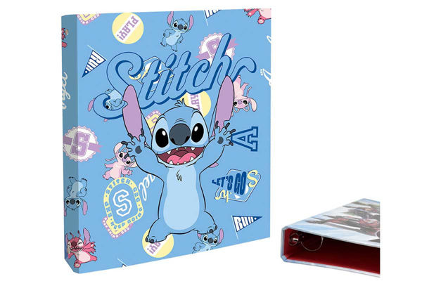 Raccoglitore A4 con 4 Anelli 21x31 cm Stitch | Scuola Disney