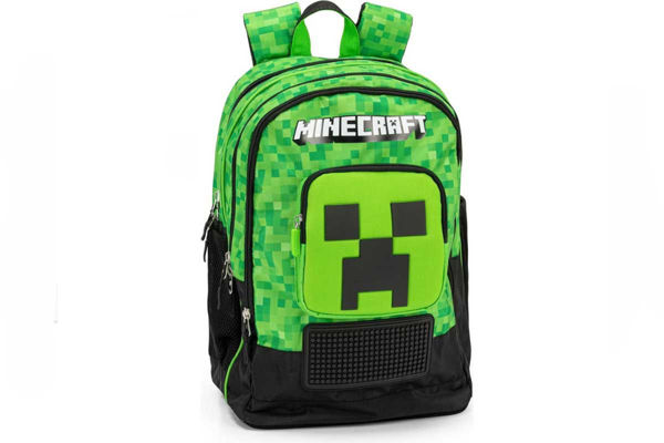 Zaino Organizzato 32x43x23 cm Pixel Minecraft