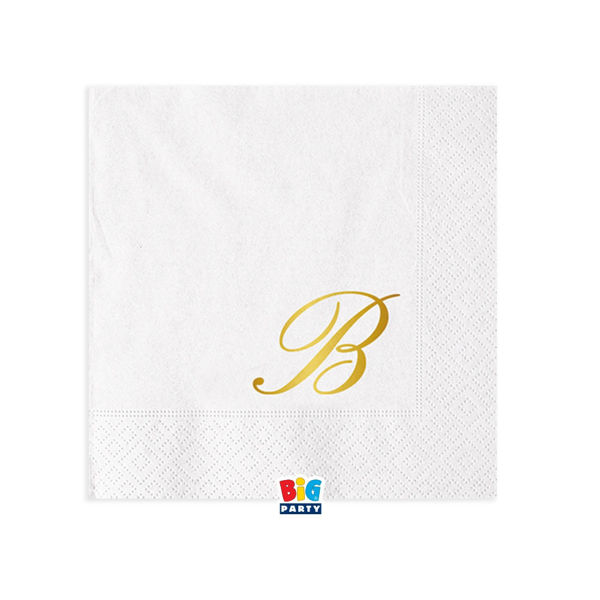 Tovaglioli 25x25 cm Lettera B 16 pezzi 