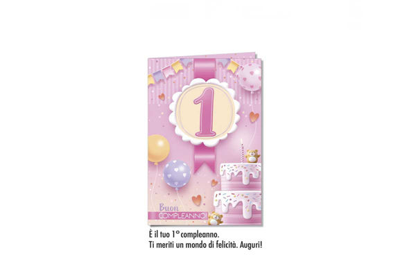 Biglietti Numero 1 Rosa Primo Compleanno