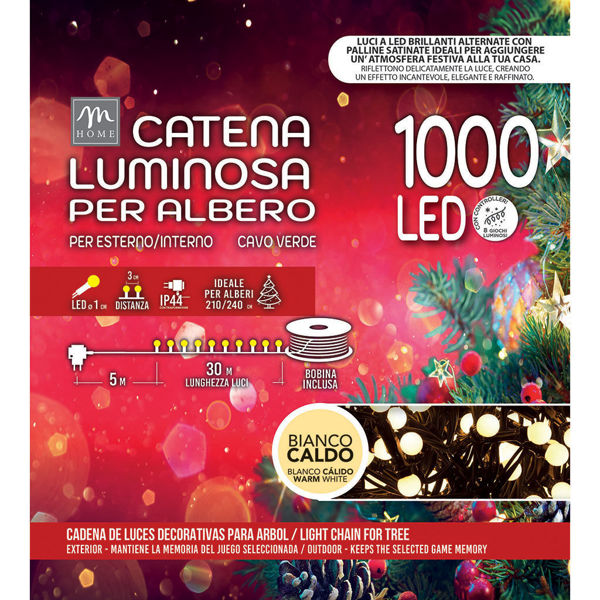 1000 Luci LED Microsatinate Bianco Caldo