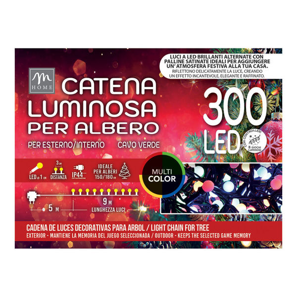 300 Luci LED Microsatinate Multicolore
