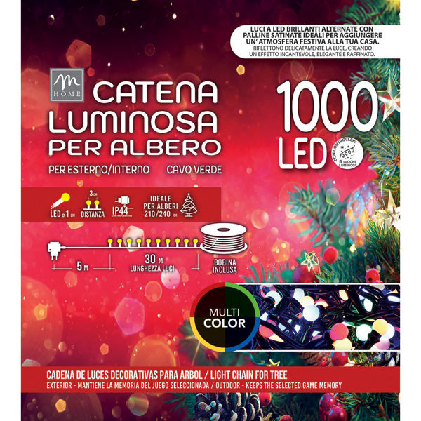 1000 Luci LED Microsatinate Multicolore 30 mt
