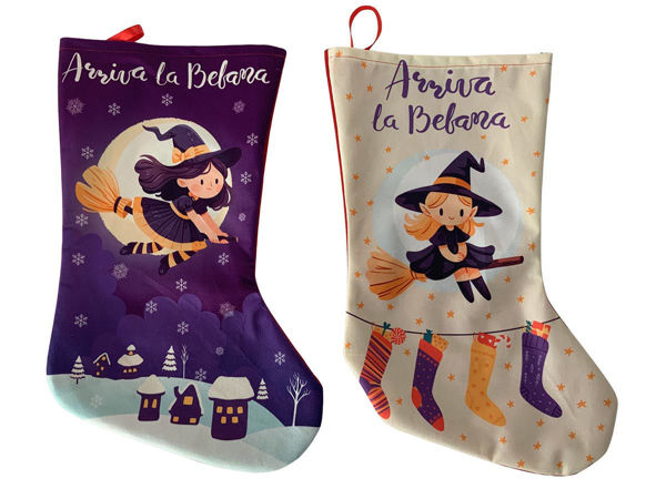 Calza della Befana in Tessuto 43x27 cm