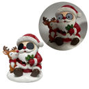 Babbo Natale in Resina con Occhi Moventi e Luci