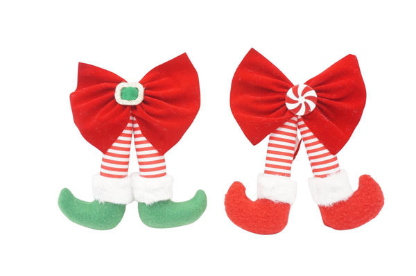 Pendente Fiocco in Tessuto Natale