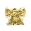 Portacandela Fiocco Oro in Poliresina