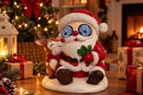 Babbo Natale in Resina con Occhi Moventi e Luci