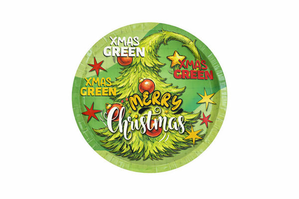 Set 8 Piatti Grinch Xmas Green 22 cm