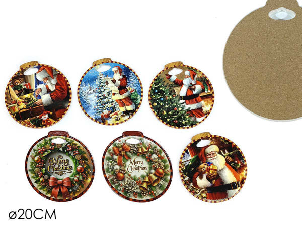 Sottopentola Natalizio Rotondo Ø20 cm 6 Decorazioni Assortite