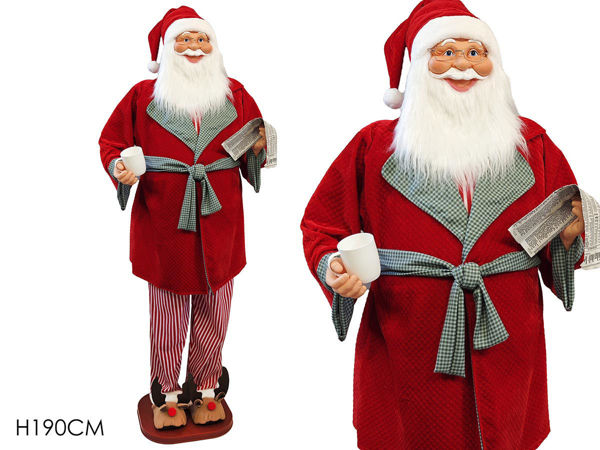 Babbo Natale con gambe a molla 190 cm