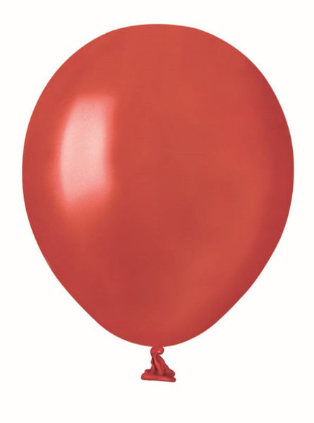 Immagine di Palloncini in lattice 5'' Rosso Scuro Metal 100 pezzi