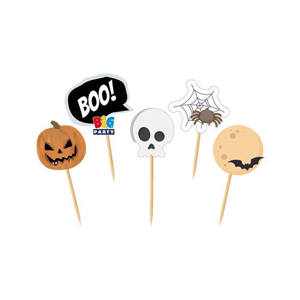 Immagine di 25 Picks Sagomati Halloween cm.4 x 7