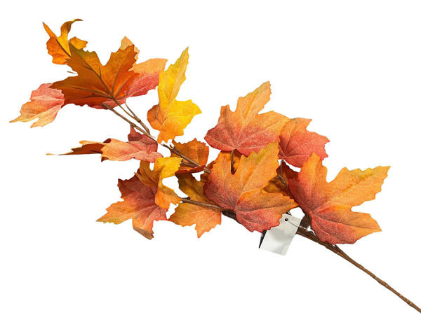 Pick foglie di acero arancioni autunnali 70 cm per decorazioni Halloween