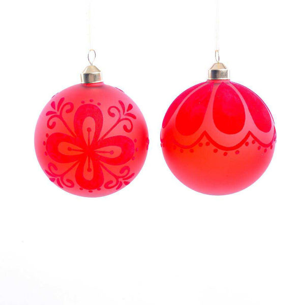 Palla di Natale in vetro 10 cm assortita