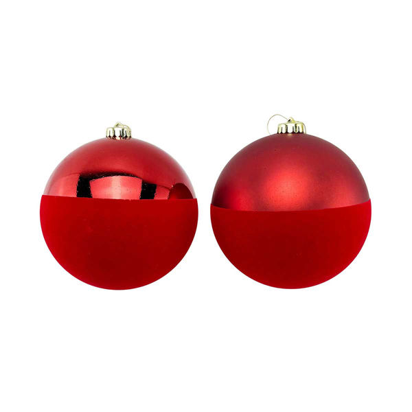 Immagine di Palla double rossa in plastica 15 cm