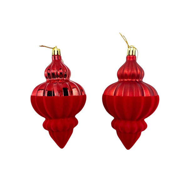 Immagine di Pendente double rosso in plastica 7x12 cm