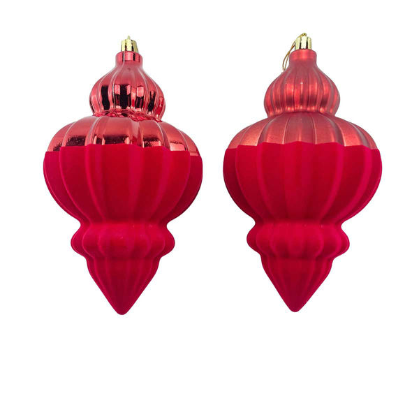 Immagine di Pendente double rosso in plastica 9x16 cm