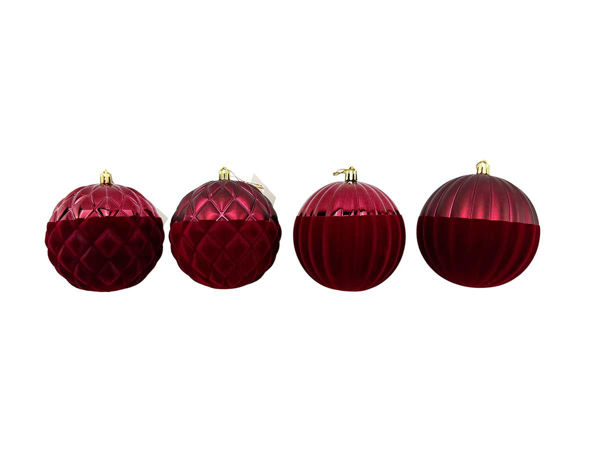 Immagine di Palla double bordeaux in plastica 10 cm