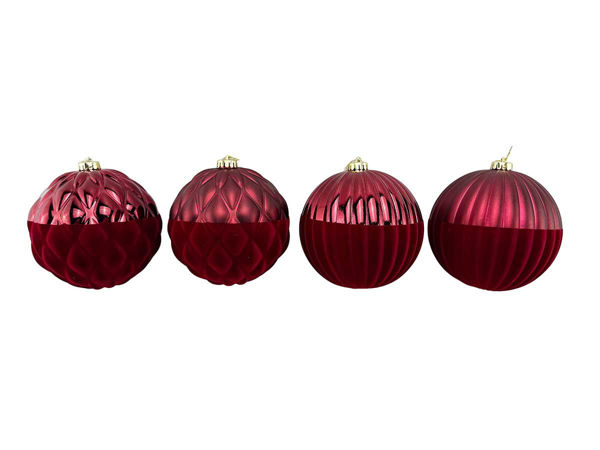 Immagine di Palla double bordeaux in plastica 15 cm