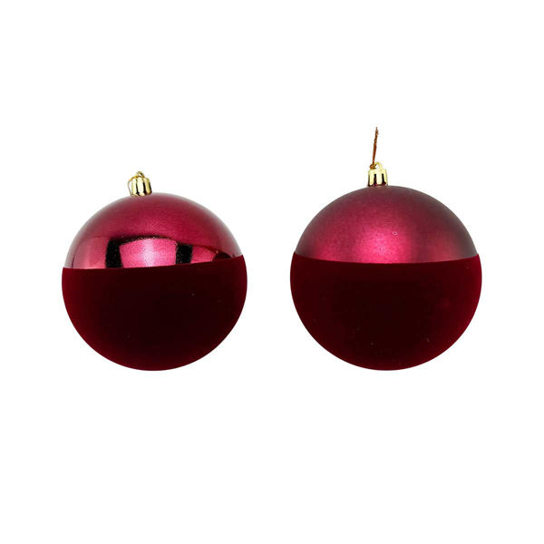 Immagine di Palla double bordeaux in plastica 10 cm