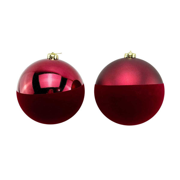 Immagine di Palla double bordeaux in plastica 15 cm