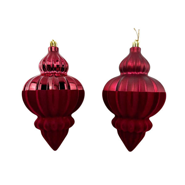 Immagine di Pendente double bordeaux in plastica 9x16 cm