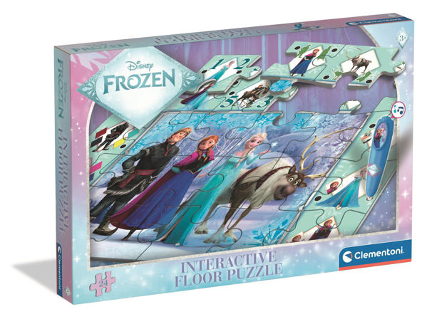 Interactive Floor Puzzle Frozen Clementoni 24 pezzi con penna interattiva