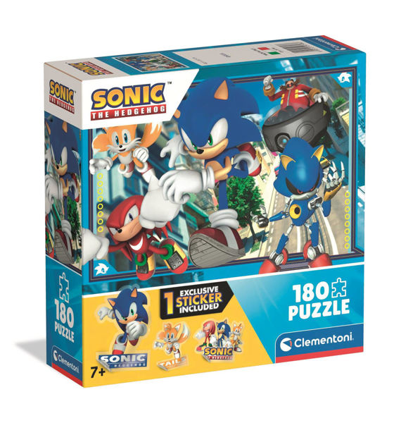 Puzzle 180 Square Box Sonic Clementoni con sticker