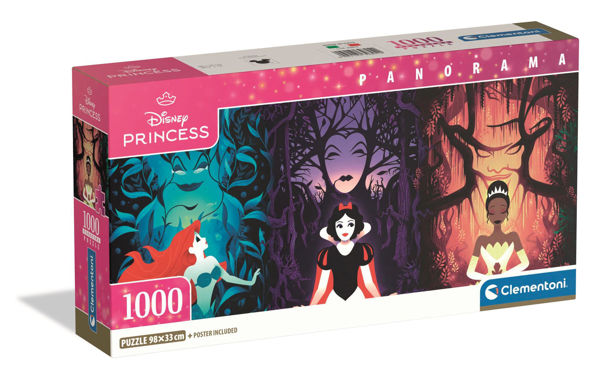 Puzzle 1000 Panorama Disney Princess Clementoni 98x33 cm
