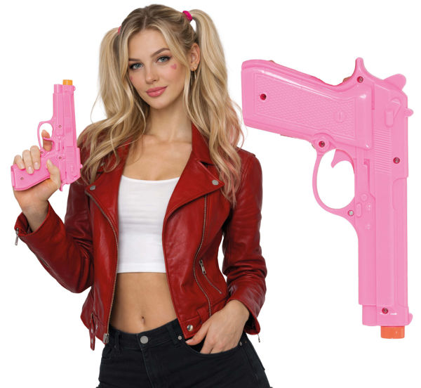 pistola giocattolo rosa 23 cm Guirca per travestimenti