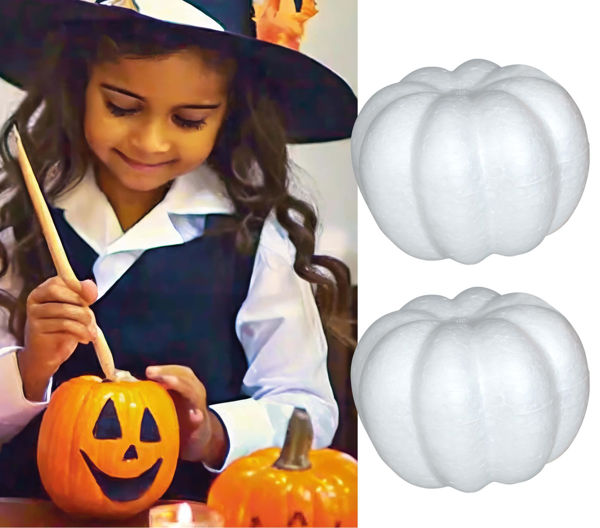 2 zucche bianche da decorare 10 cm Guirca Halloween