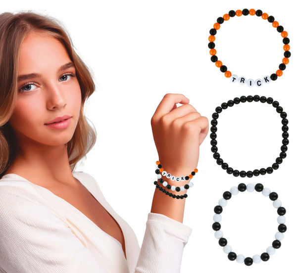 set 3 bracciali Halloween Trick assortiti Guirca