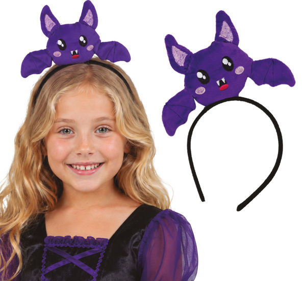 cerchietto Halloween con pipistrello in peluche Guirca
