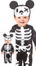costume scheletro topolino bambino 18-24 mesi Guirca Halloween