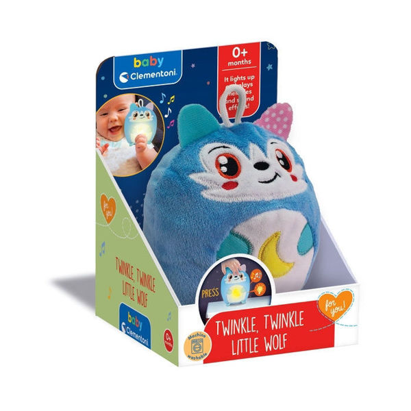 Twinkle Twinkle Little Wolf peluche luce notturna Clementoni