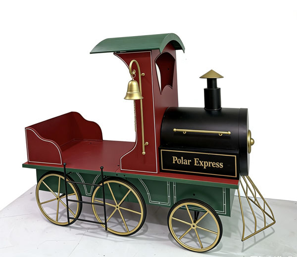 Immagine di Locomotiva treno in metallo 170x63x131 cm