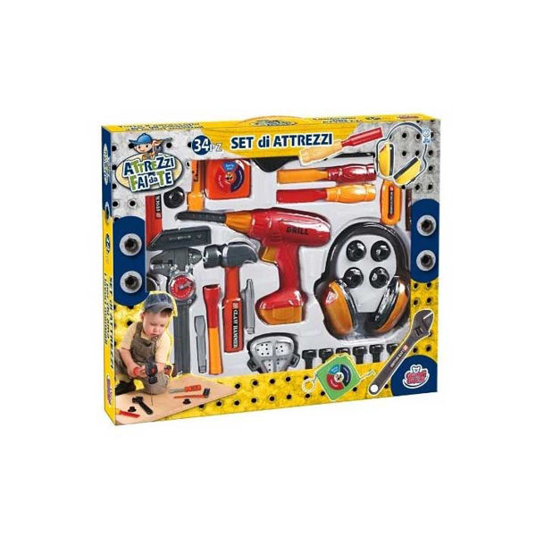 Immagine di Set Attrezzi Giocattolo per Bambini 34 Pezzi