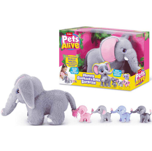 Immagine di Pets Alive Mommy Elefante Interattiva con Cucciolo