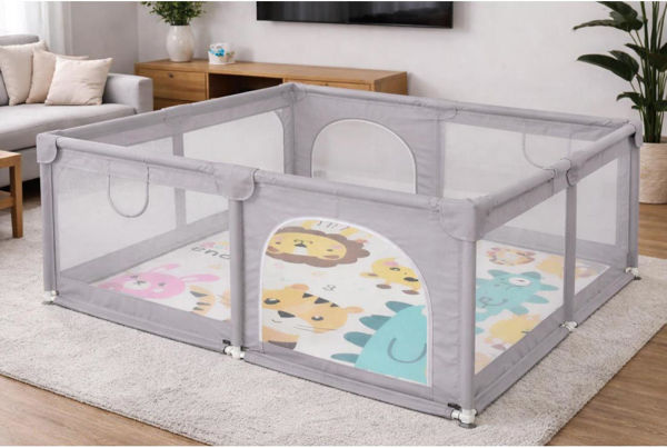 Immagine di Box Gioco Bambini con Tappeto 120x180 cm