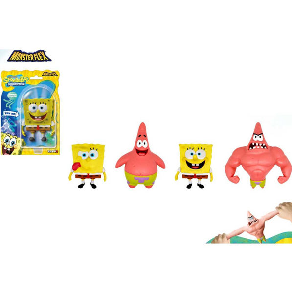 Immagine di SpongeBob MonsterFlex Personaggio Elastico 10 cm Assortito
