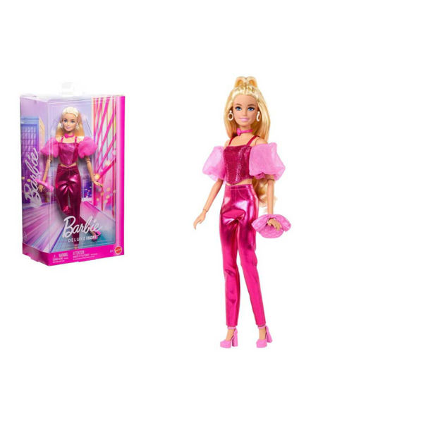 Immagine di Barbie Deluxe Style 5 Bionda Abito Rosa Metallizzato