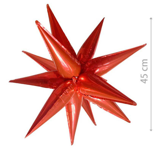 Immagine di Palloncino Foil a Forma di Stella Rosso