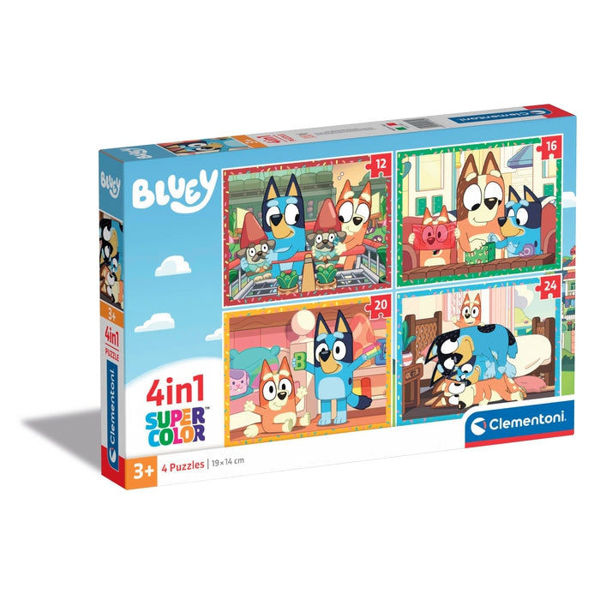 Immagine di Puzzle Bluey 4 in 1 - 12, 16, 20 e 24 Pezzi