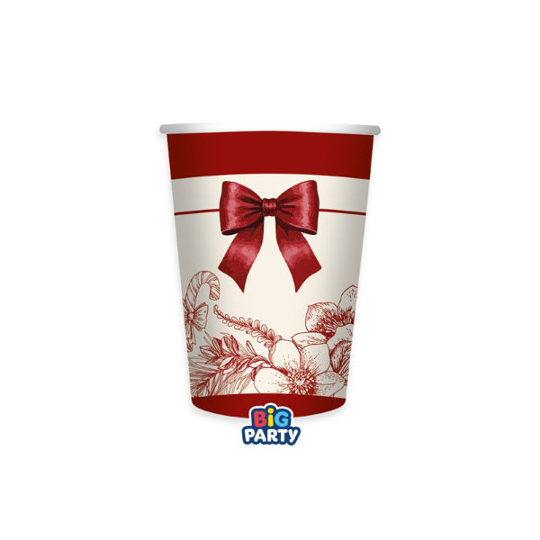 Immagine di Bicchieri in Carta 250 ml Red Chinoiserie 6 Pezzi