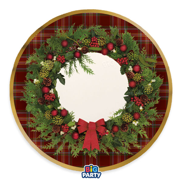 Immagine di Piatti in Carta 30 cm Classic Tartan 6 Pezzi